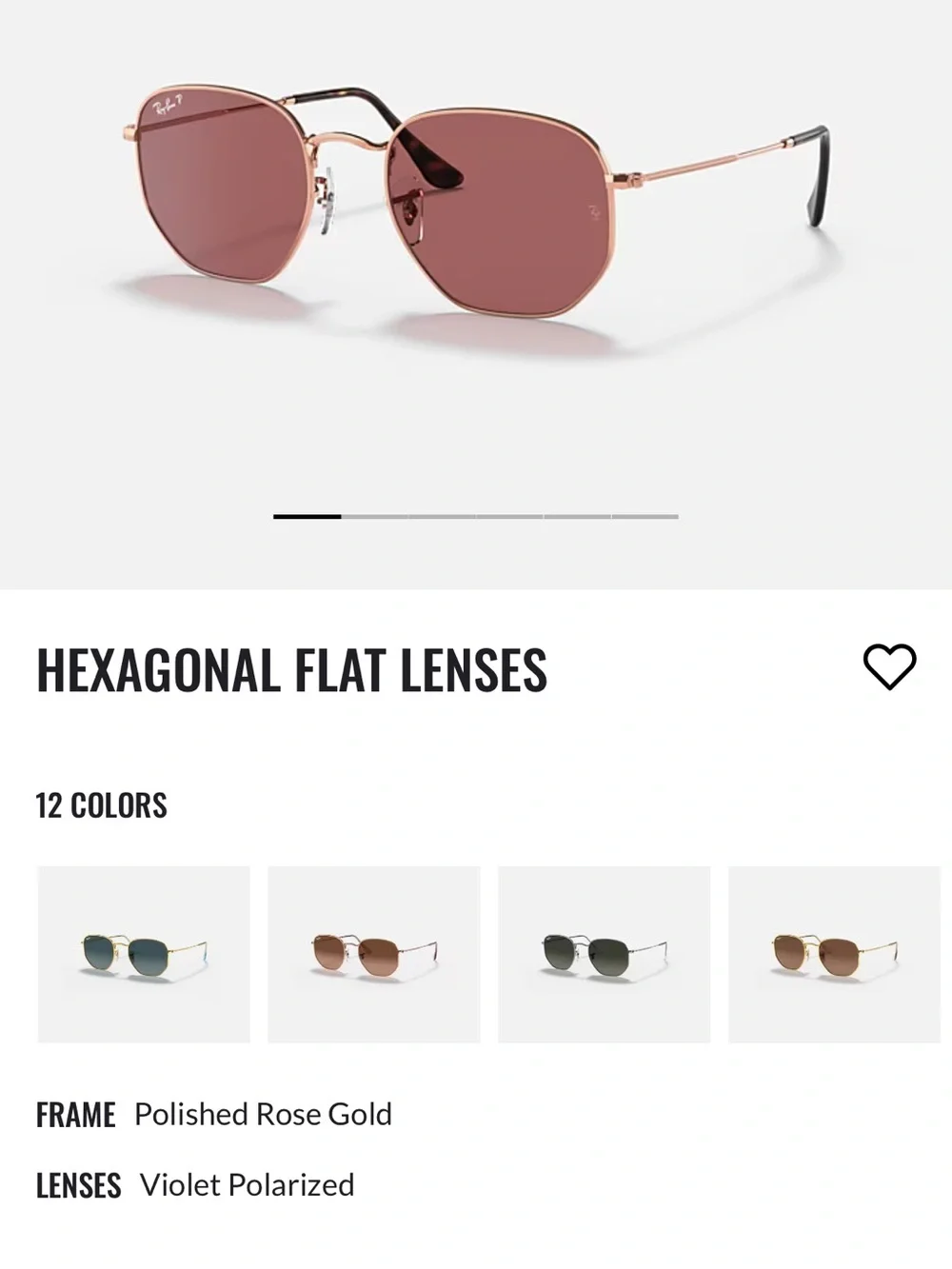 Ray-Ban hexagonal ray